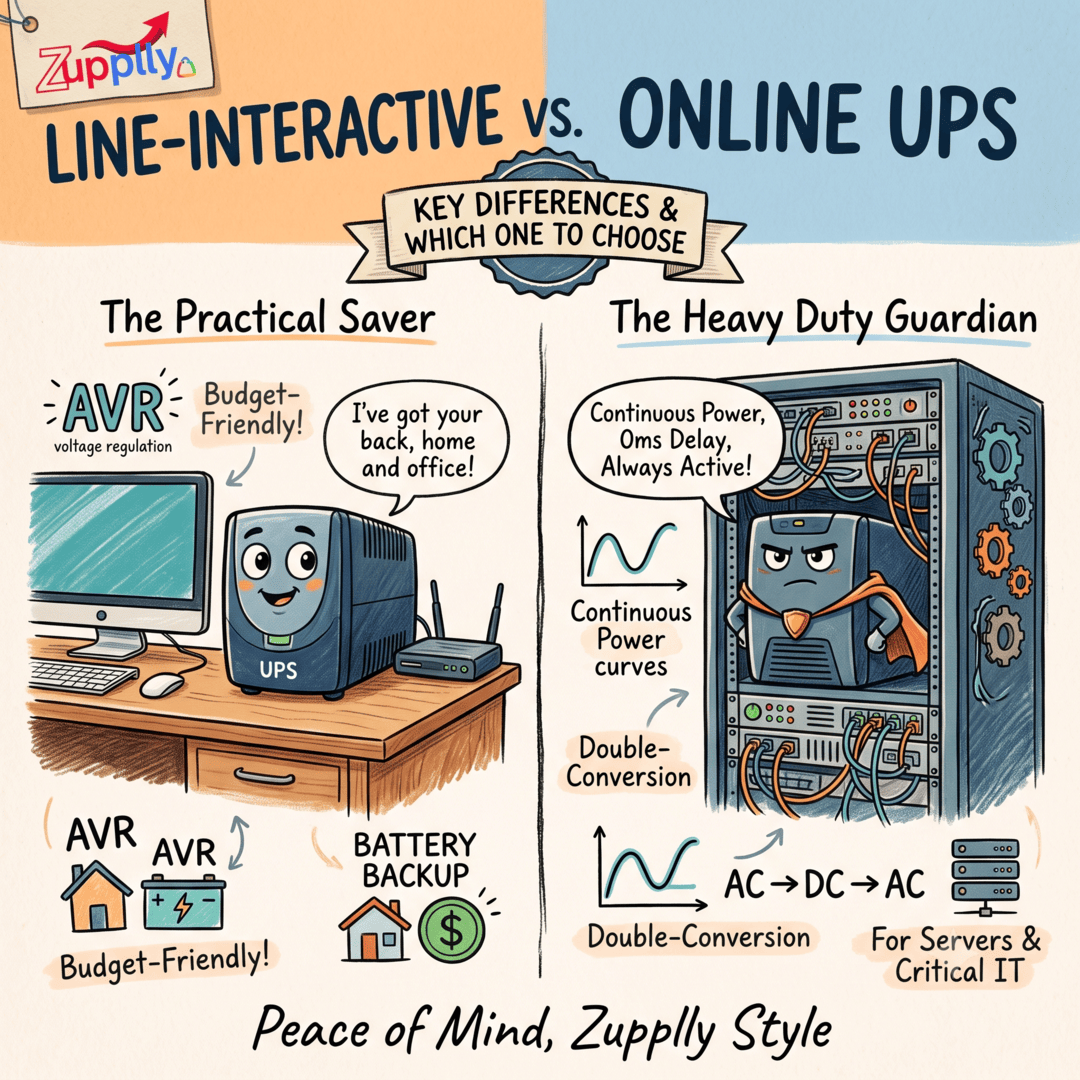Line-Interactive UPS vs Online UPS: Key Differences and Which One to Choose